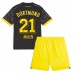 Billige Borussia Dortmund Donyell Malen #21 Børnetøj Udebanetrøje til baby 2023-24 Kortærmet (+ korte bukser)